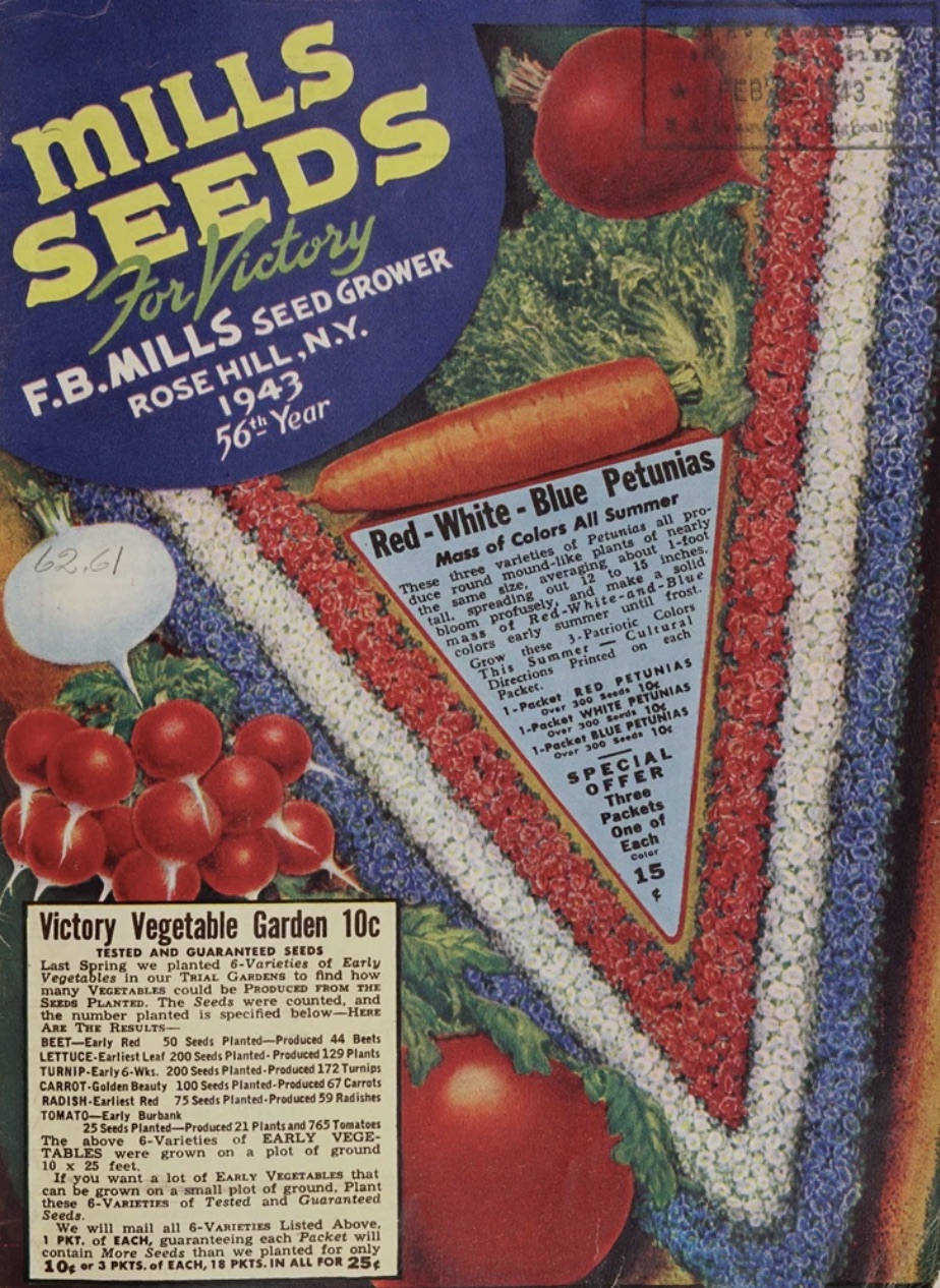Cover of the Mills Seeds catalog 